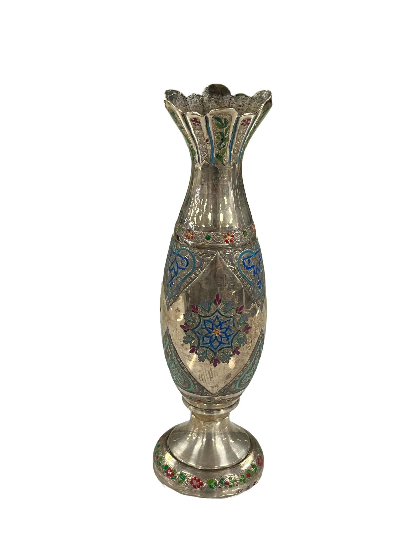 Antique Persian Solid  Silver Repose Vase (1 of 10)