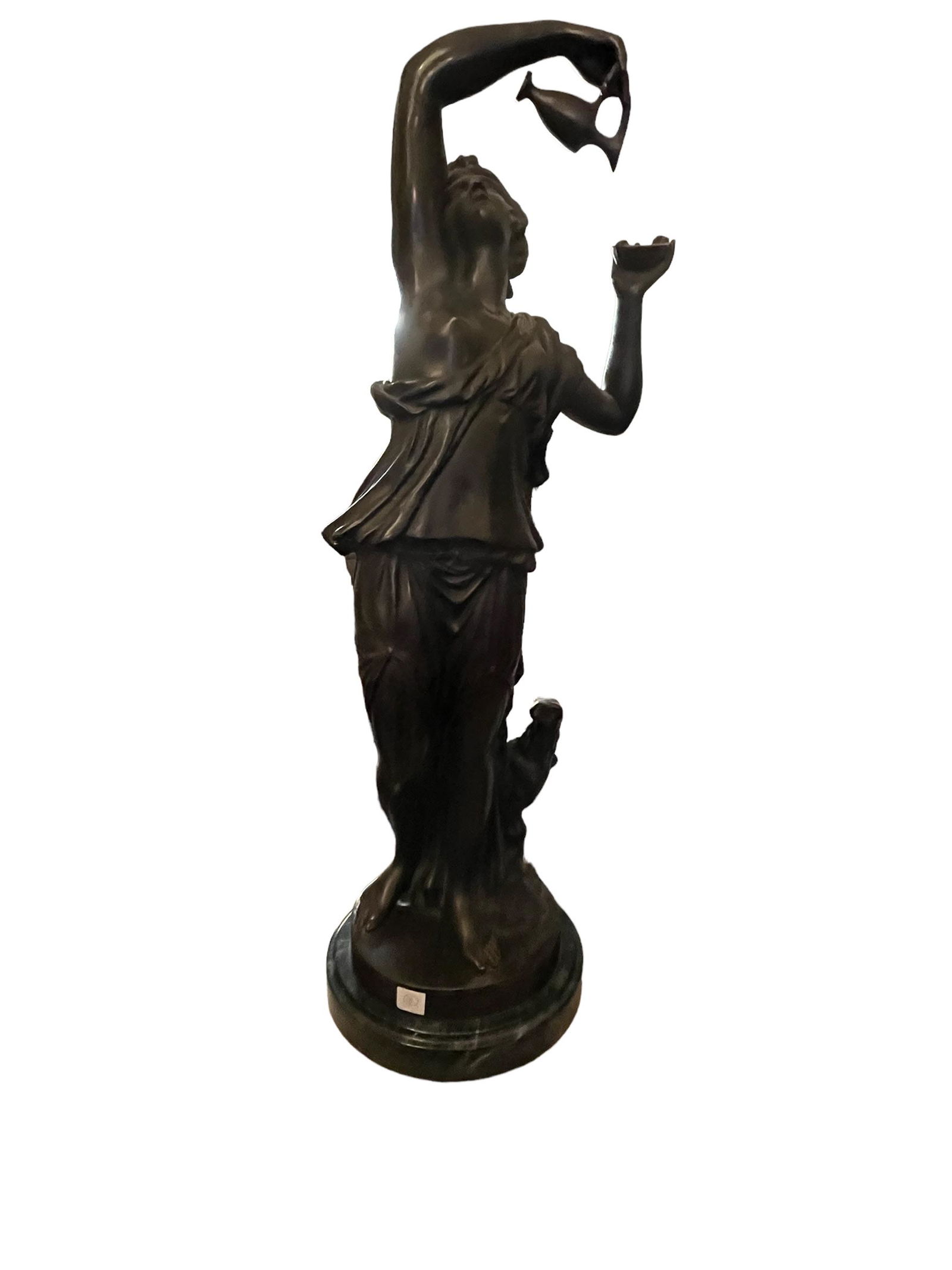 Antique 19th C. French Bronze Statue of a Dancing Lady Signed (1 of 5)