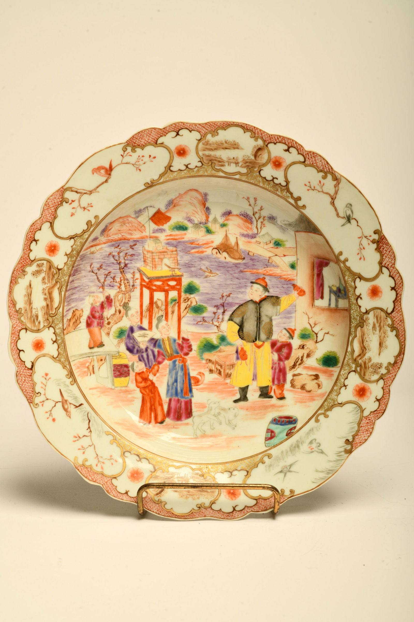 Antique 19th C. Chinese Export Porcelain Plate (1 of 4)