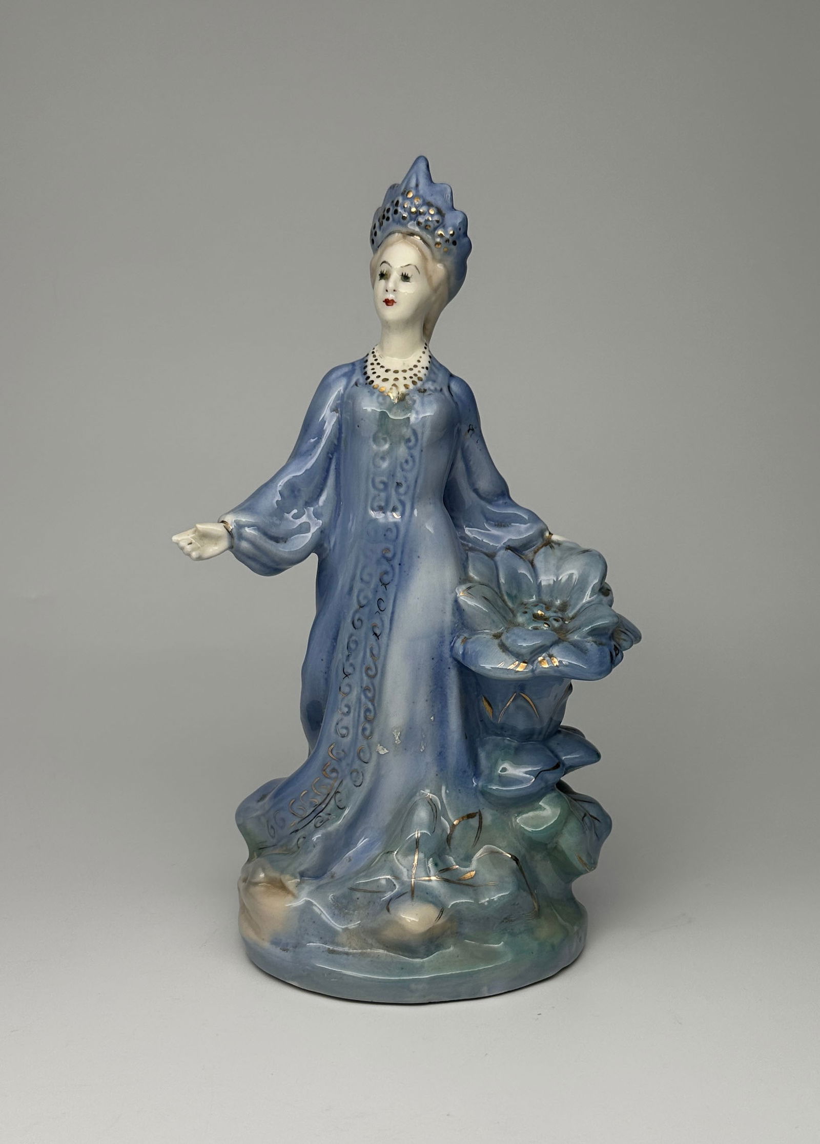 Soviet Porcelain Figurine "The Mistress of the Copper Mountain" (Gzhel Porcelain Factory) (1 of 4)