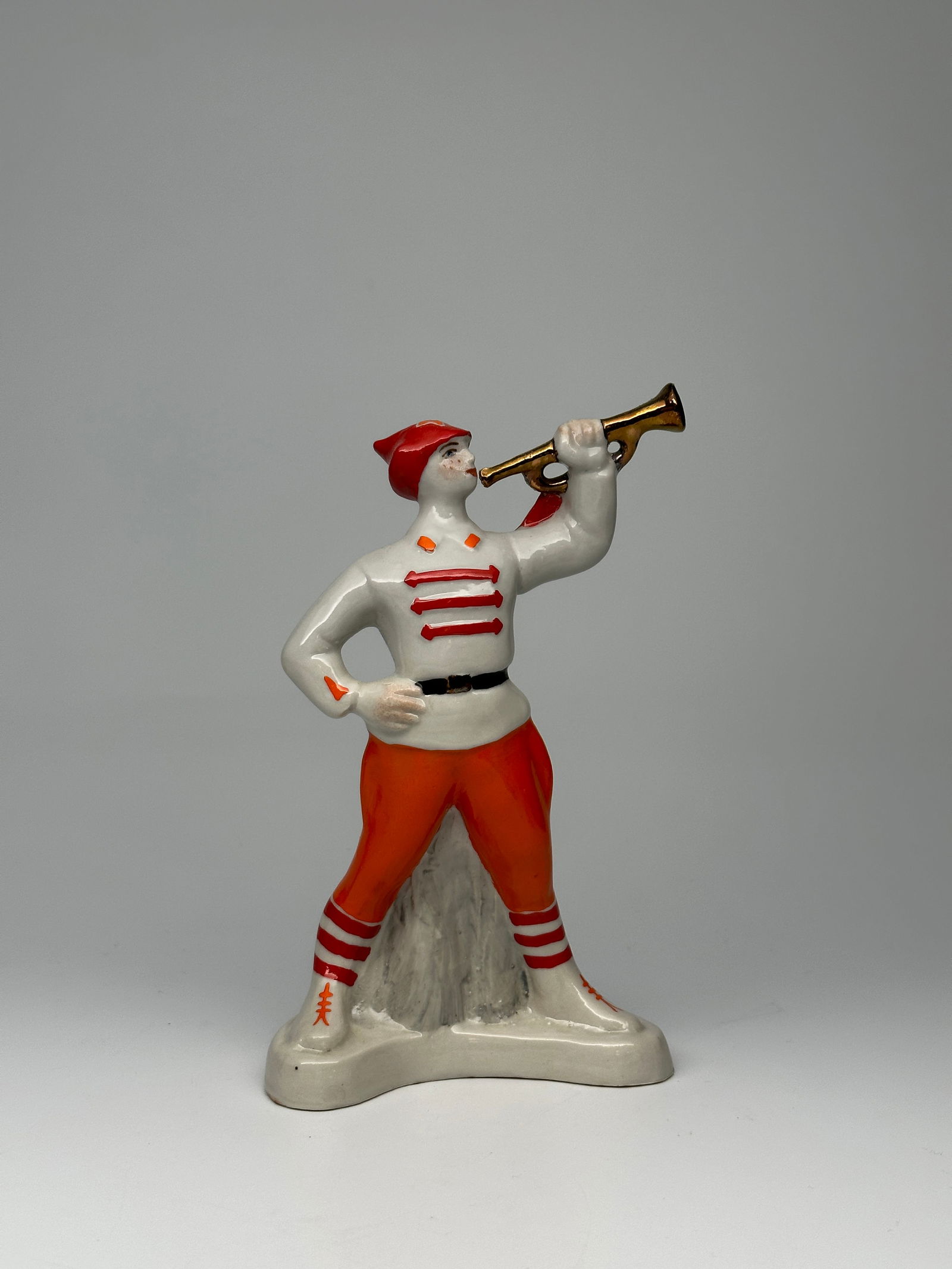 Rare Soviet Porcelain Figurine "Red Army Soldier Budenovets Trumpeter" Kiev Experimental Arts (1 of 6)