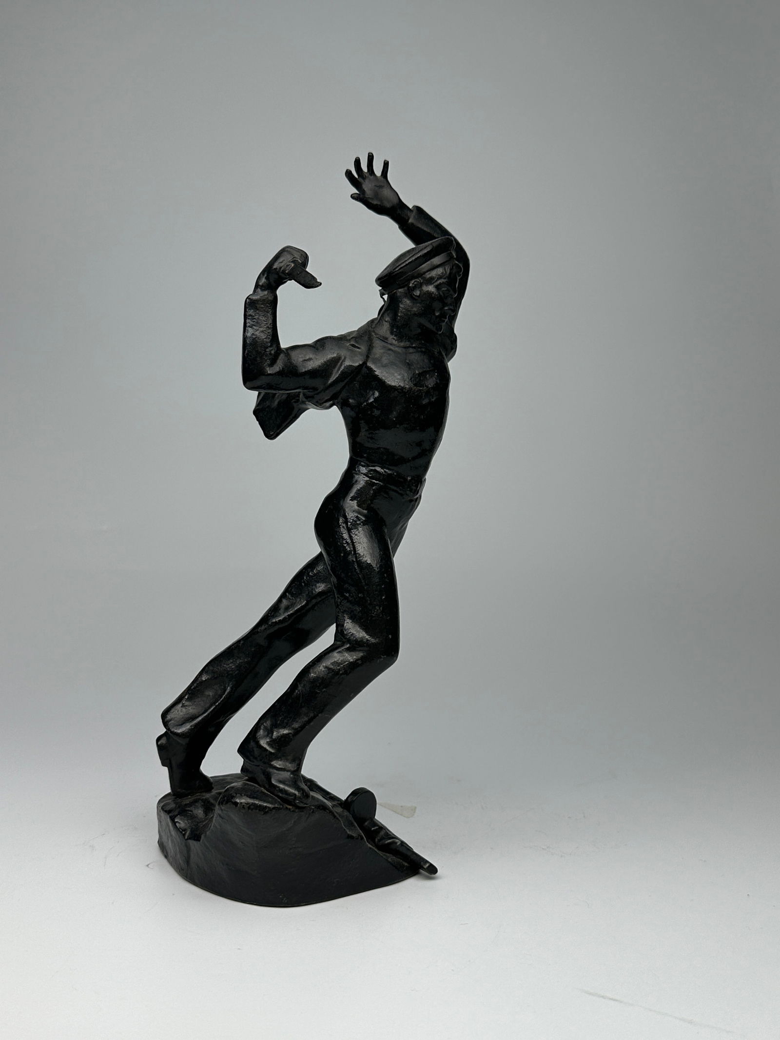 Sculpture "Sailor in hand-to-hand battle", Modernist 20th Century Soviet Russian Sculpture in (1 of 8)