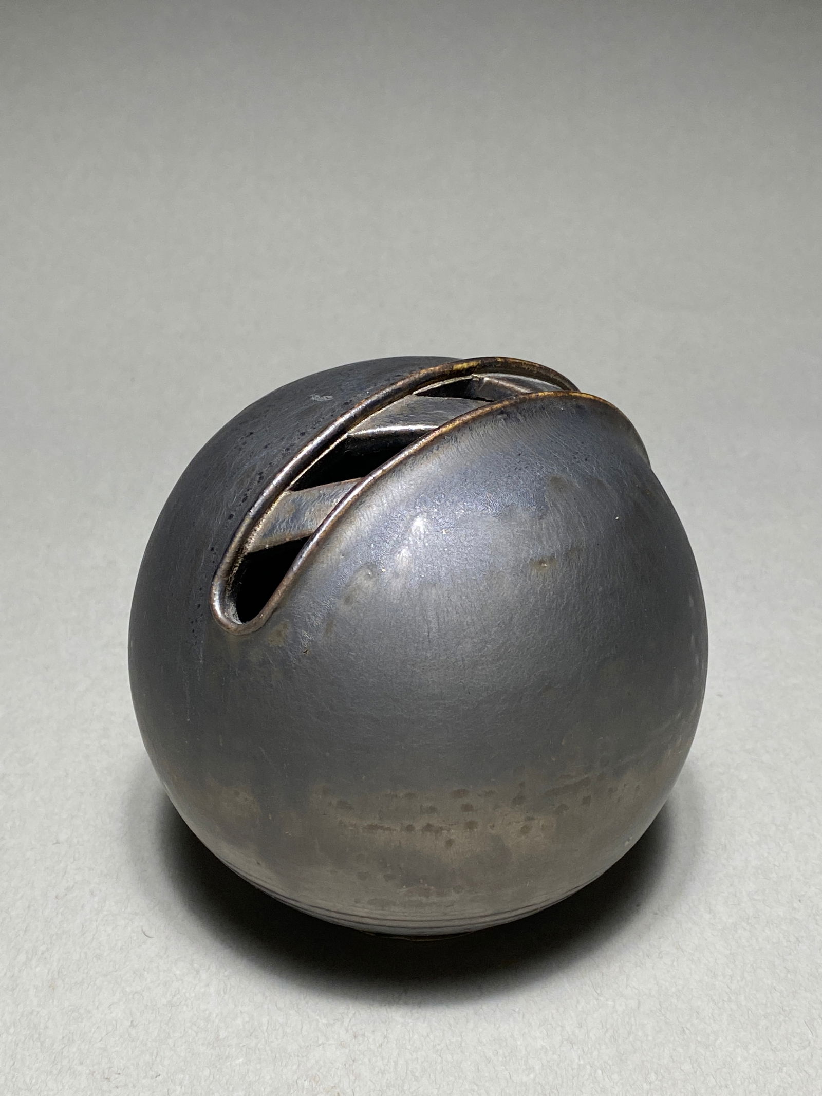 Contemporary Ceramic Lustrous Black Vase 20th Century (1 of 7)