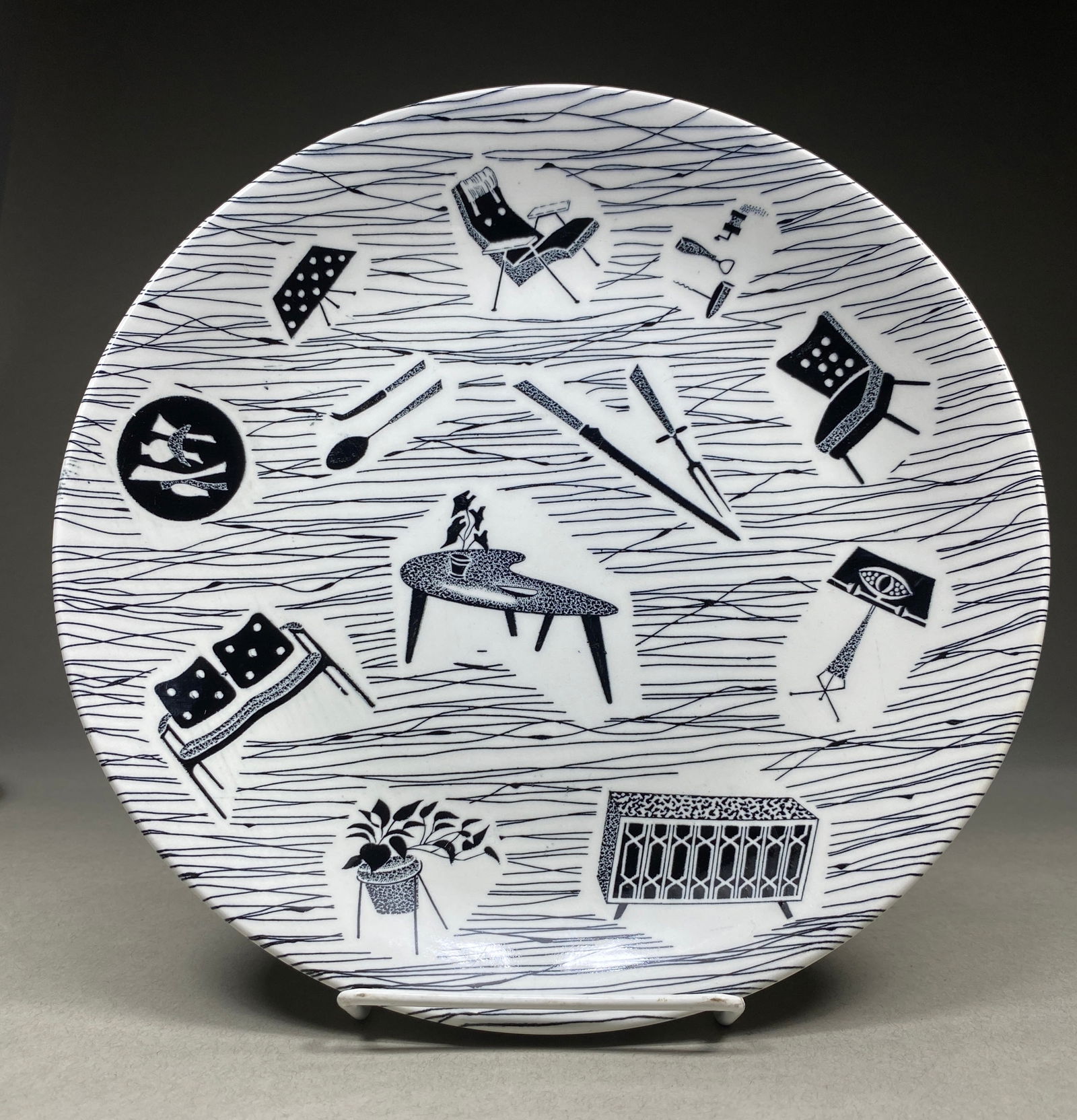 Set of 15 Mid-Century Modern Dinner Plates, England, 1950s (1 of 4)