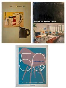 Lot of 3 Books - Modern and Mid-Century Art & Design: Lot of 3 Books Design for Modern Living: A Practical Guide to Home Furnishing and Interior Decoration Decorative Art 50s - Edited by Charlotte & Peter Fiell (TASCHEN) The Maker’s Eye These