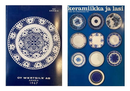 Lot of 2 Books - Arabia Finland Ceramics: Lot of 2 Books Keramiikka ja Lasi - Arabian 100-vuotisjuhlanumero (1973) Oy Wartsila Ab - Arabia 1967 This rare and visually rich pair of publications commemorates key anniversaries of the iconic