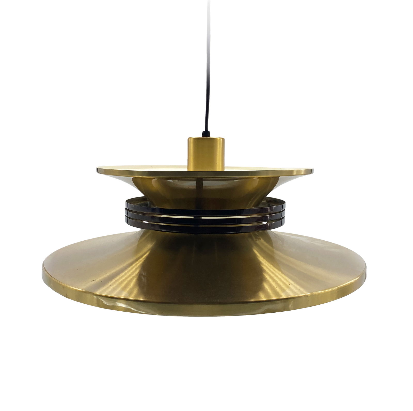 A Large Mid Century Scandinavian Brass Pendant Chandelier Circa 1960s Poul Henningsen (1 of 2)