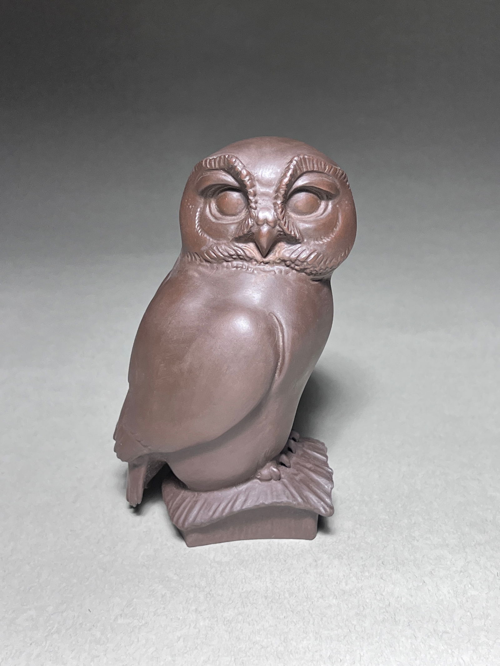 Meissen Vintage Bottger Steinzeug Stoneware Owl Sculpture - 1920s (1 of 6)