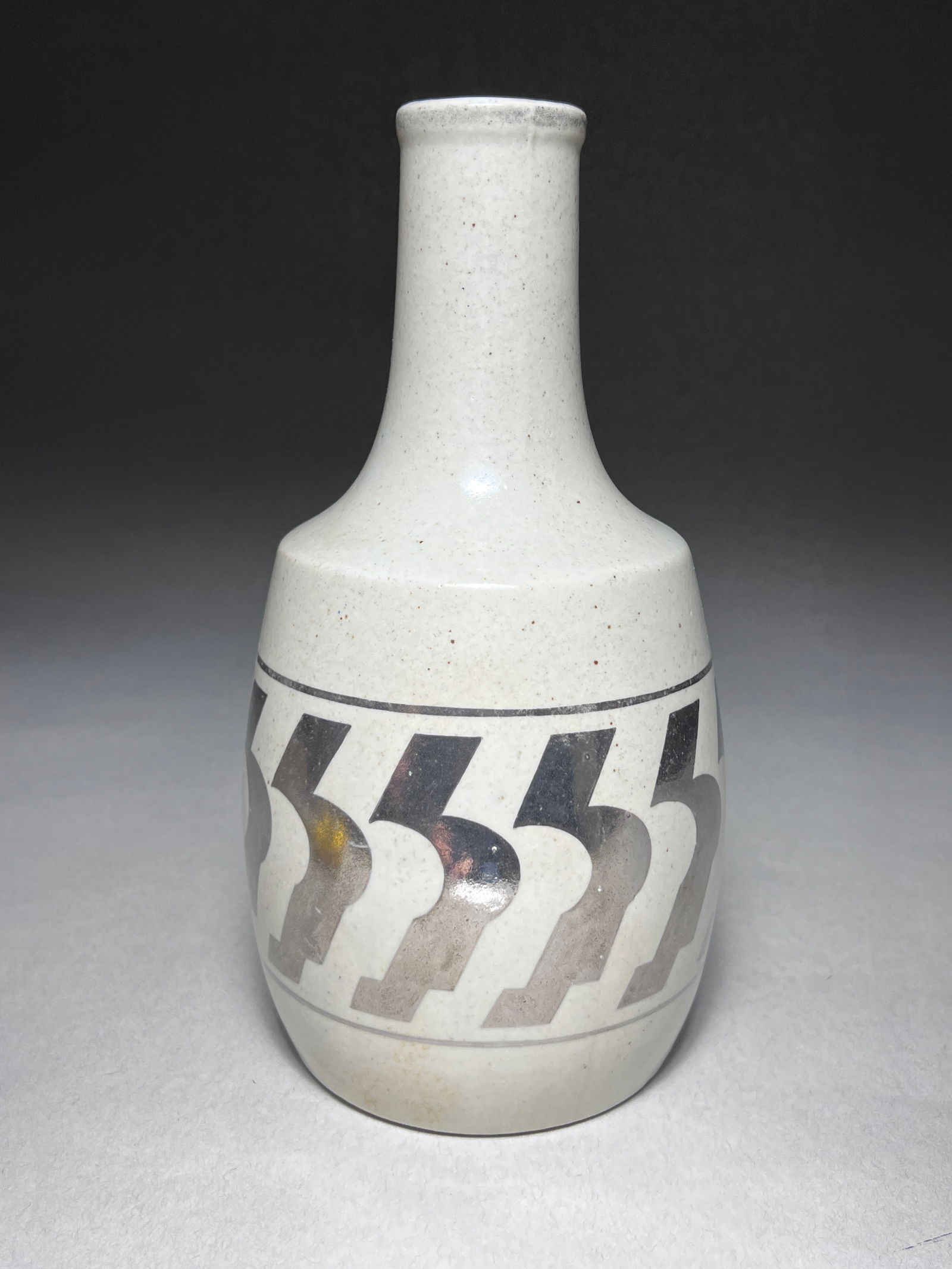 Platinum-Glazed Geometric Vase - Sevres, France - 20th Century (1 of 5)