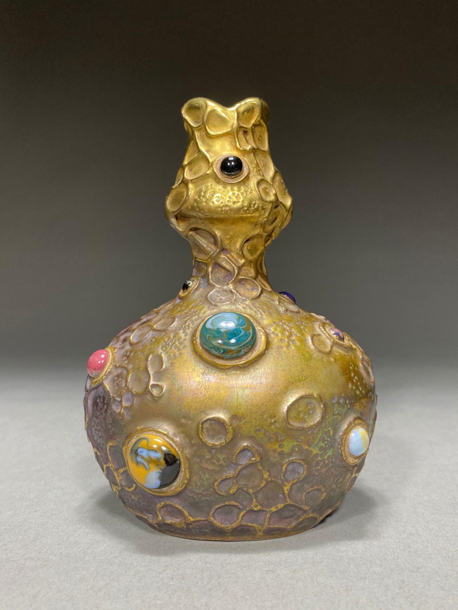 Amphora Art Nouveau Vase Gres Bijou Double Gourd - Circa 1900-1910 (1 of 10)