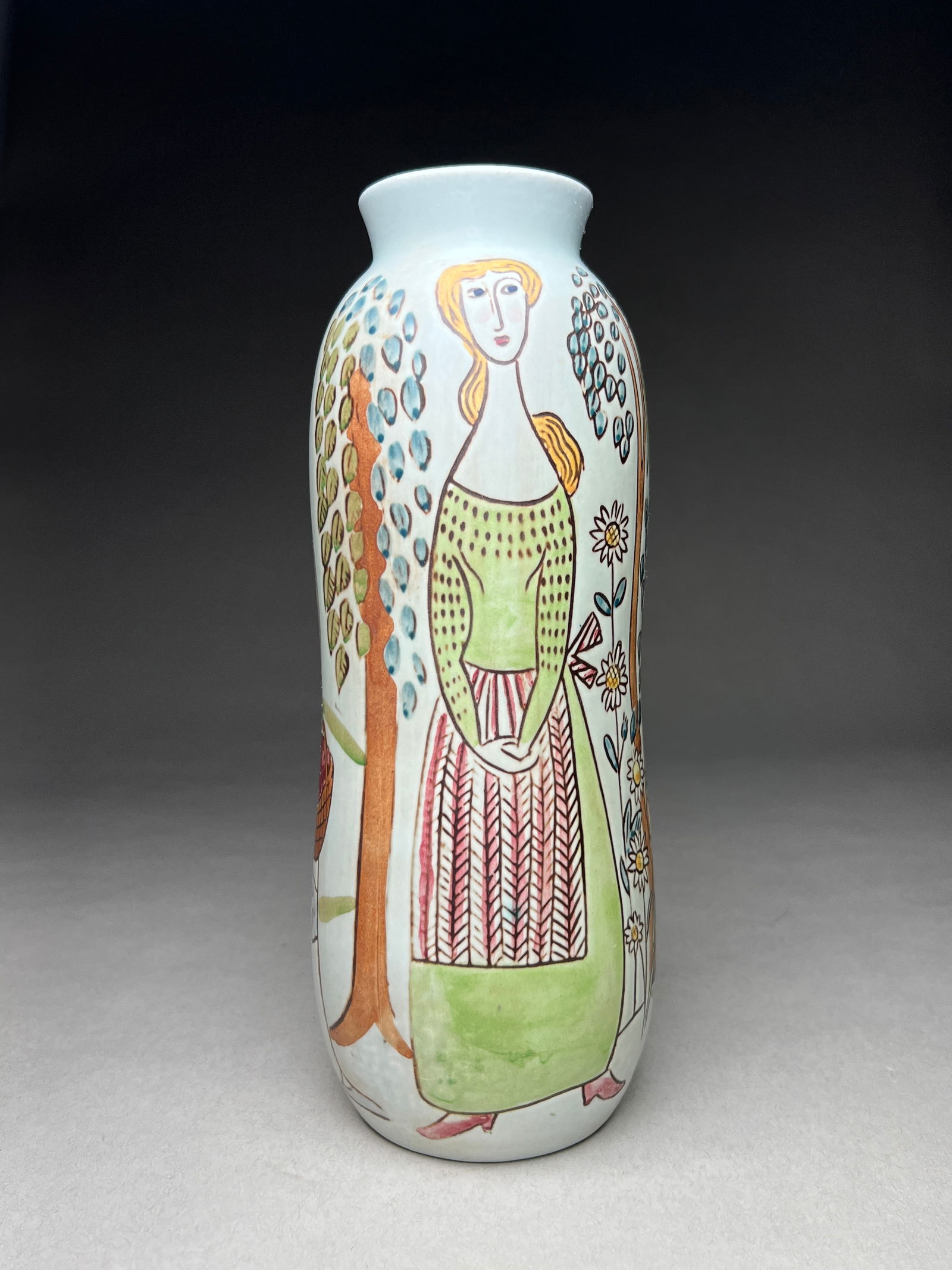 Carl-Harry Stalhane "Folksy Woman" vase for Rorstrand, - 1950s (1 of 8)