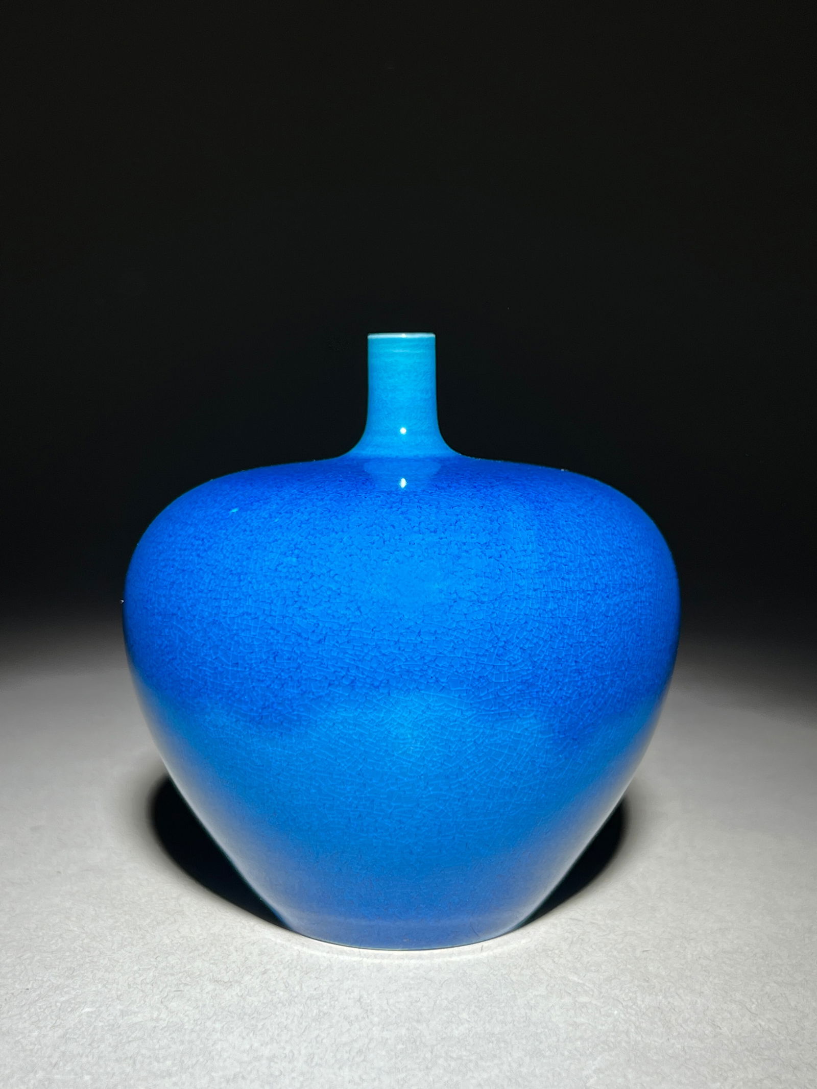 Carl Stalhane - Rorstrand Stoneware Vase with Glossy Blue Glaze - c. 1950s (1 of 4)