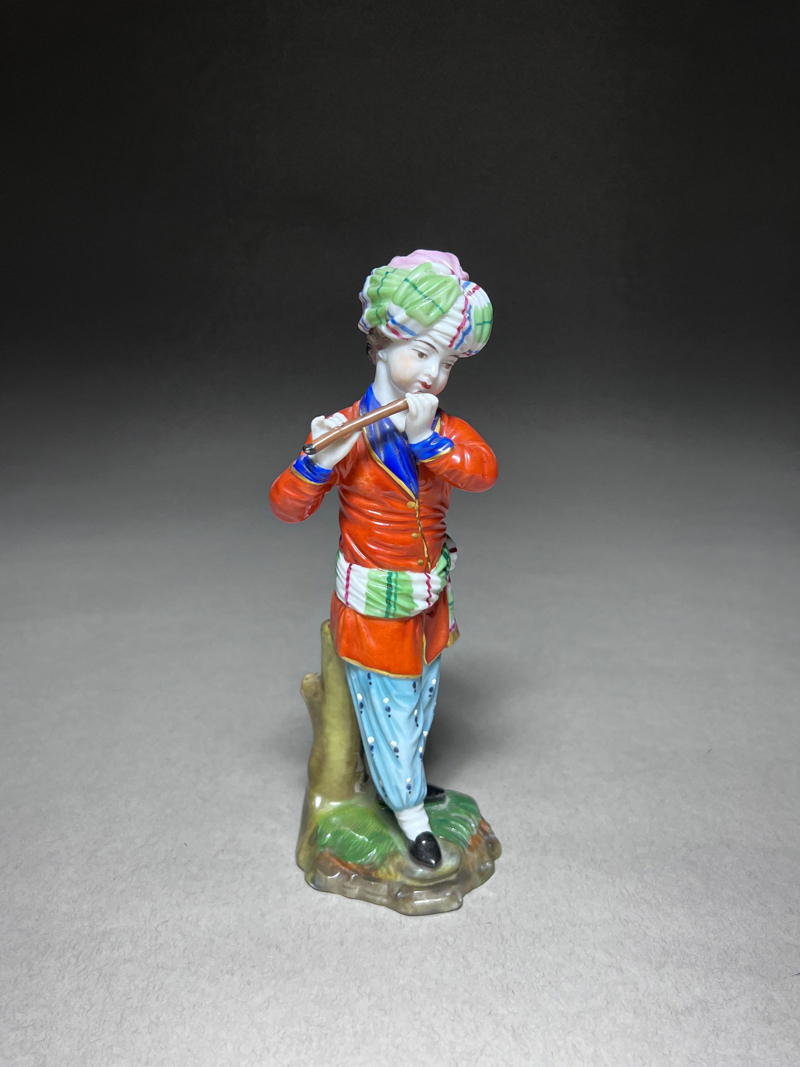 Hochst Porcelain Figure of a Turkish Flute Player - Germany, 19th Century (1 of 5)