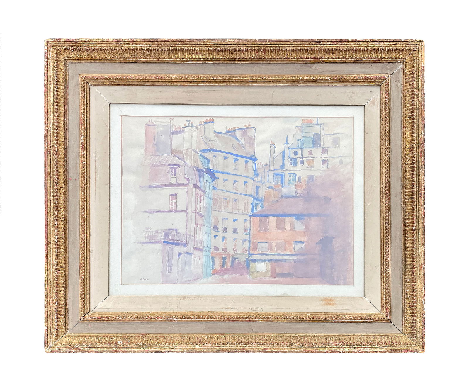 Watercolor by G. Furth, depicting Paris's Rue de la Boucherie, 20th Century (1 of 12)