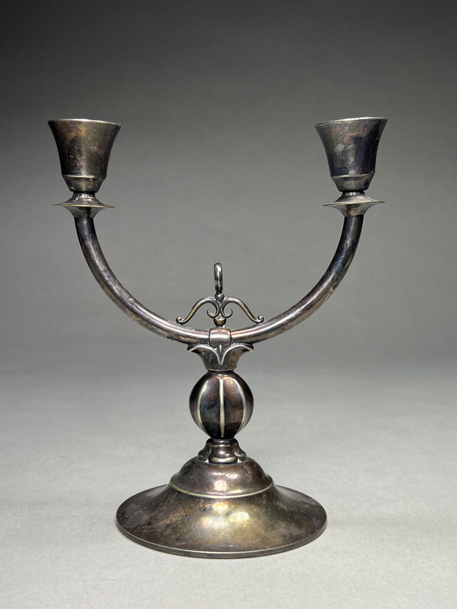 GAB Silver Electroplate Candelabra Double-Armed Scrollwork - Early 20th century (1 of 7)