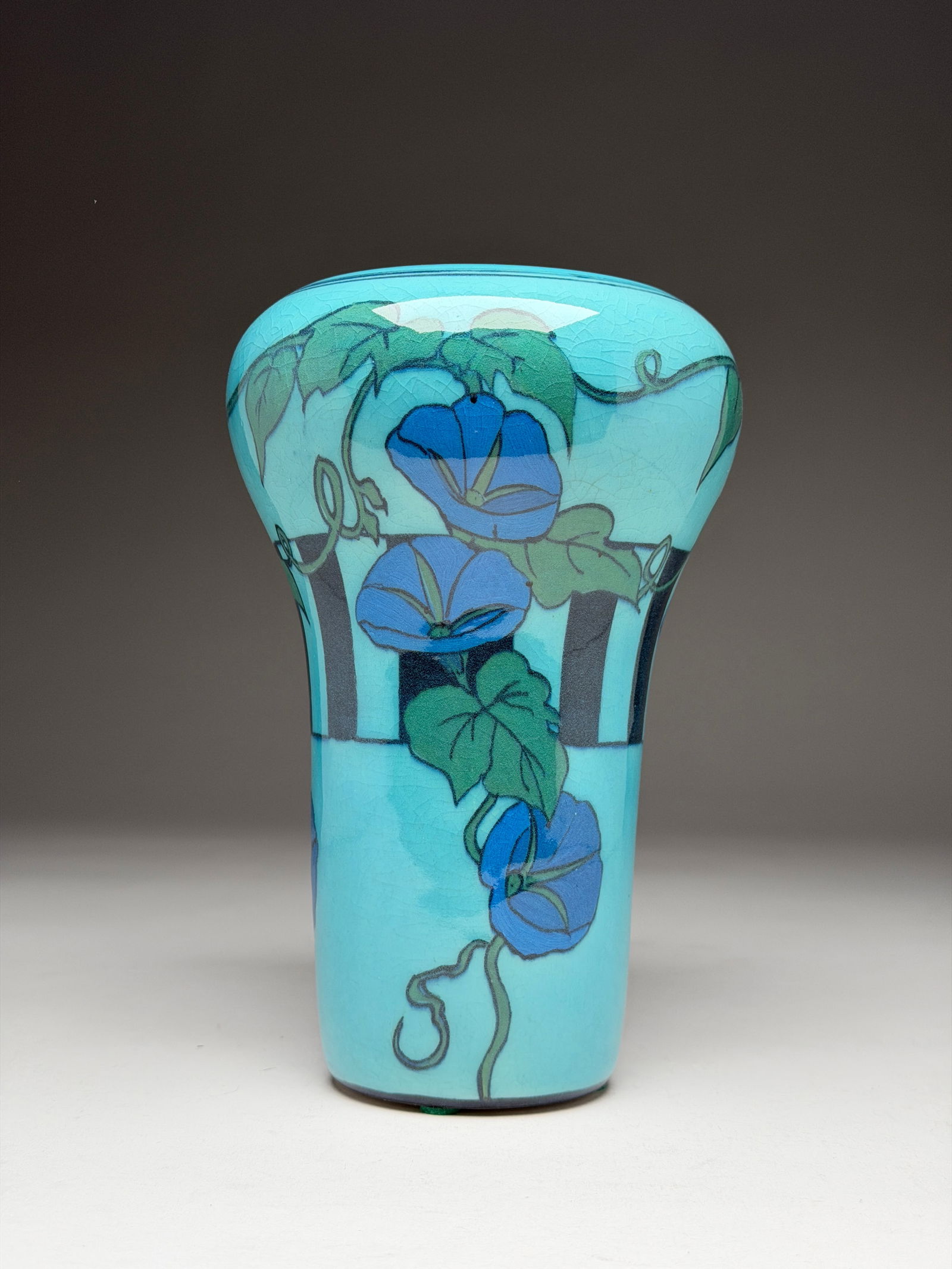 Elizabeth McDermott Rookwood Pottery Turquoise Glazed Floral Vase - 1918 (1 of 6)