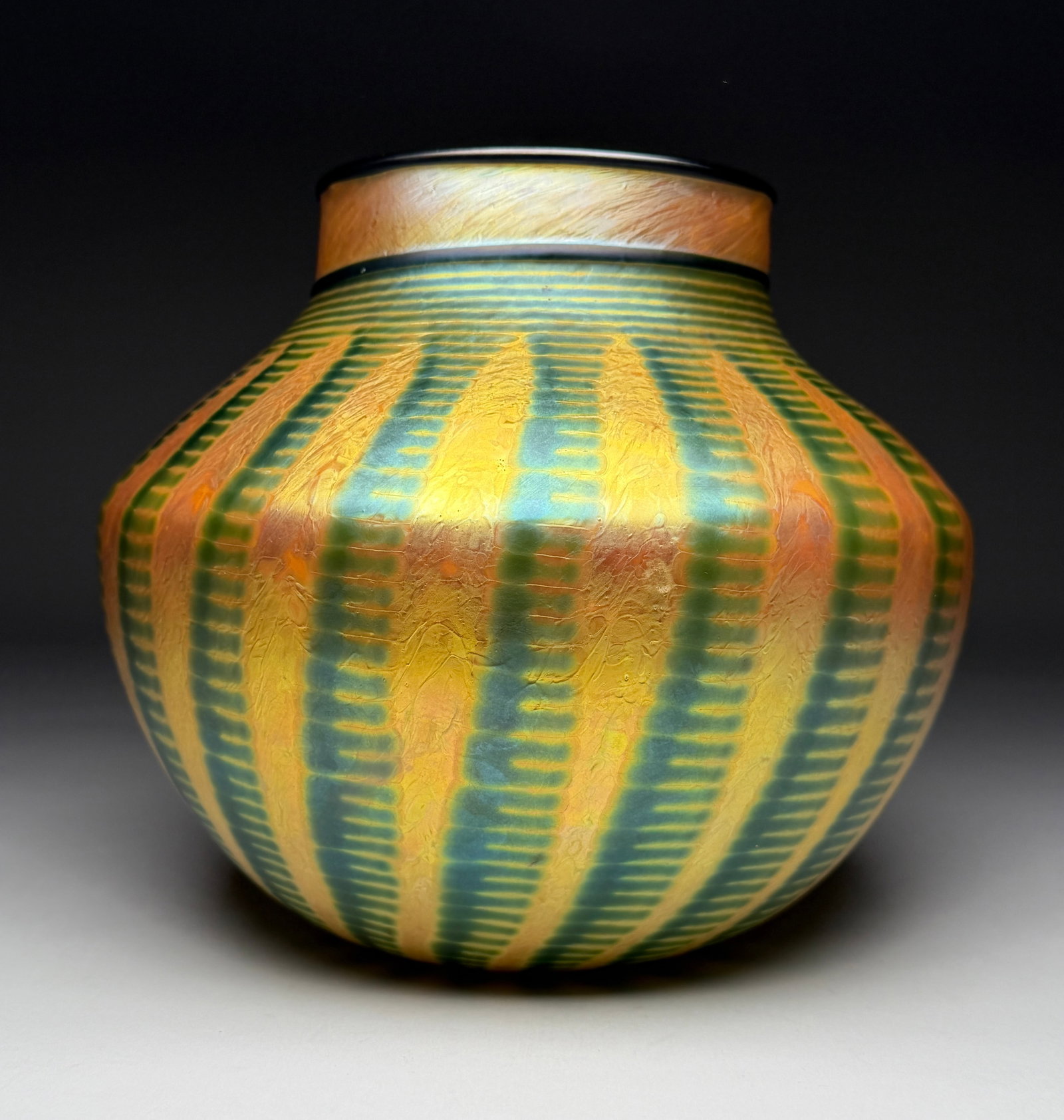 Lundberg Studios Iridescent Art Glass Vase - Late 20th Century (1 of 8)