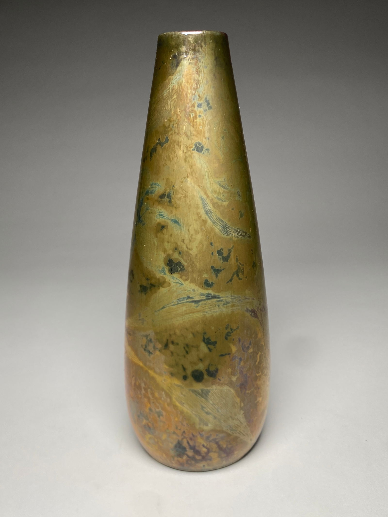 Jerome Massier Iridescent Ceramic Vase with Lily Motifs - Circa 1900 (1 of 7)