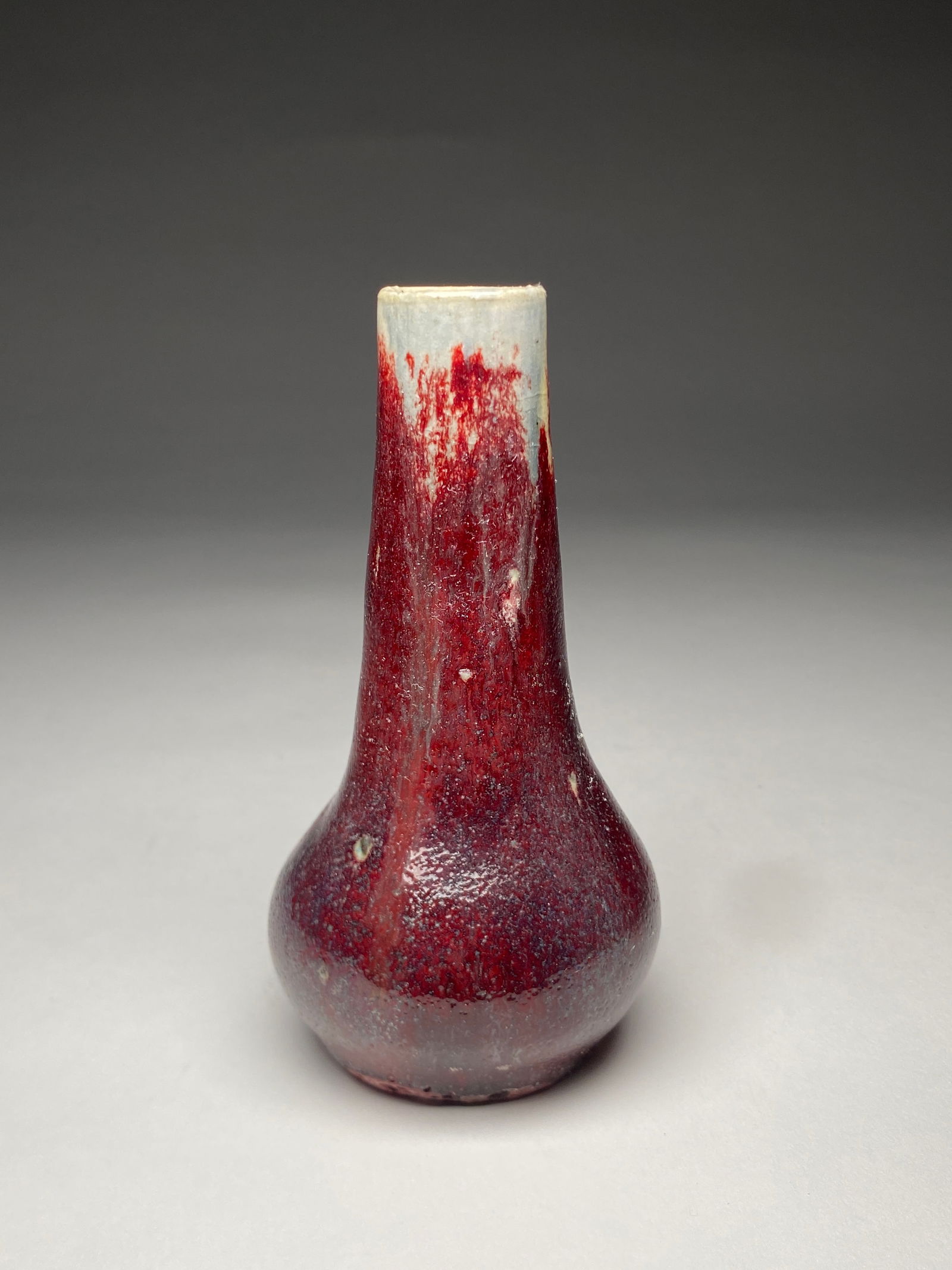 Eugene Lion (1867-1945), Stoneware Soliflore Oxblood Red Vase - Early 20th Century (1 of 8)