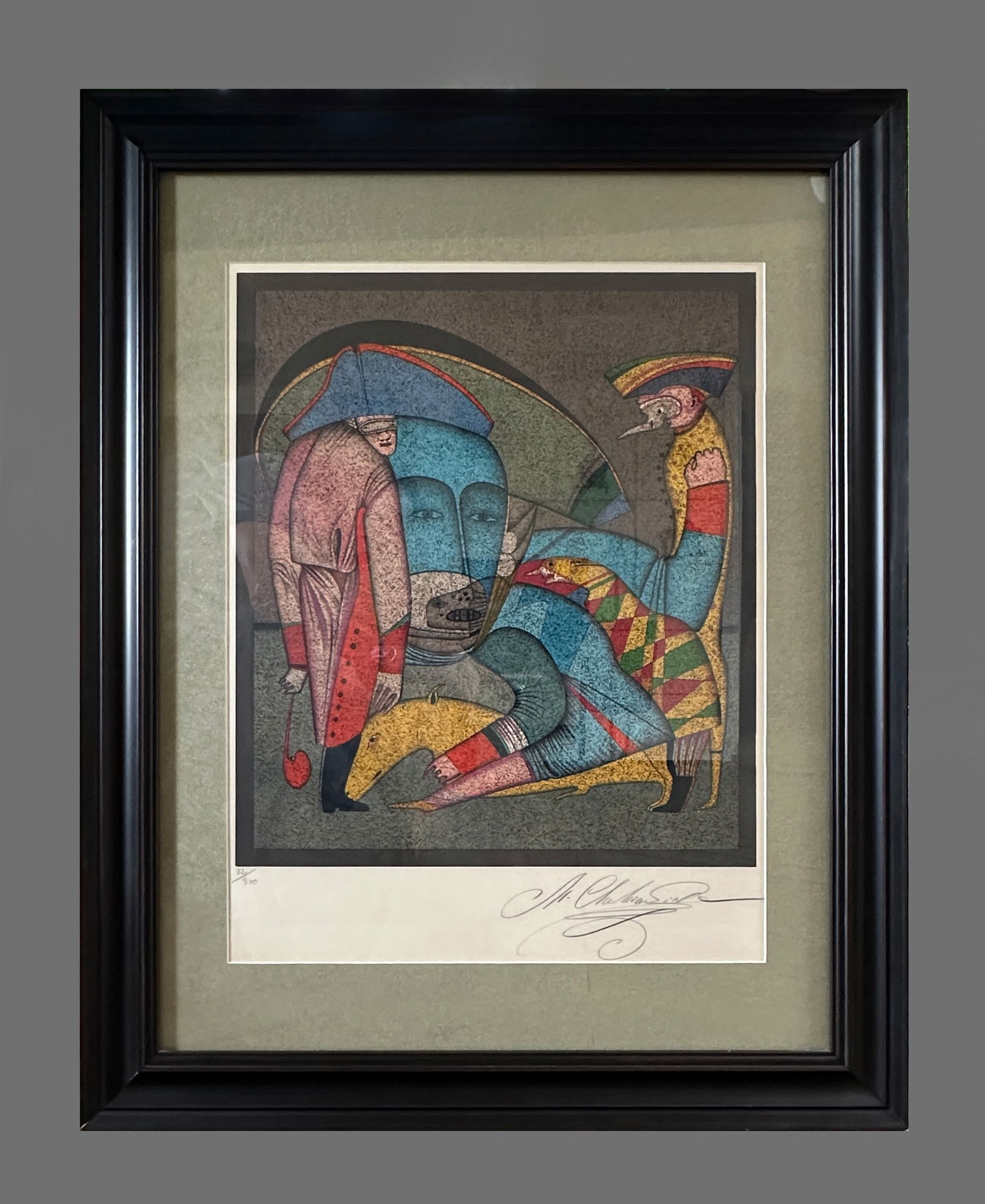 Mikhail Chemiakin (1943 - Russian-American Artist) "Carnaval Series" - Original Lithograph: Mikhail Chemiakin (1943 - Russian-American Artist) "Carnaval Series" - Original Lithograph Lithograph Edition 82/300 Signed and numbered by the artist. This print is a rare and collectable work of art