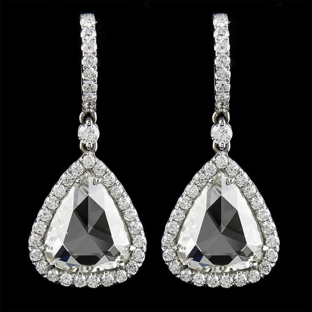 18K WHITE GOLD 8.68CT DIAMOND EARRINGS (1 of 3)