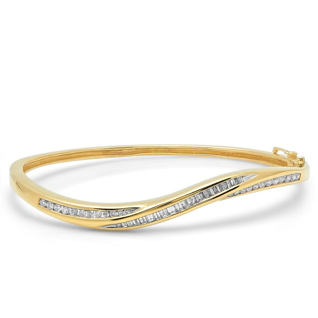 14K YELLOW GOLD 2.05CT DIAMOND BRACELET (1 of 1)
