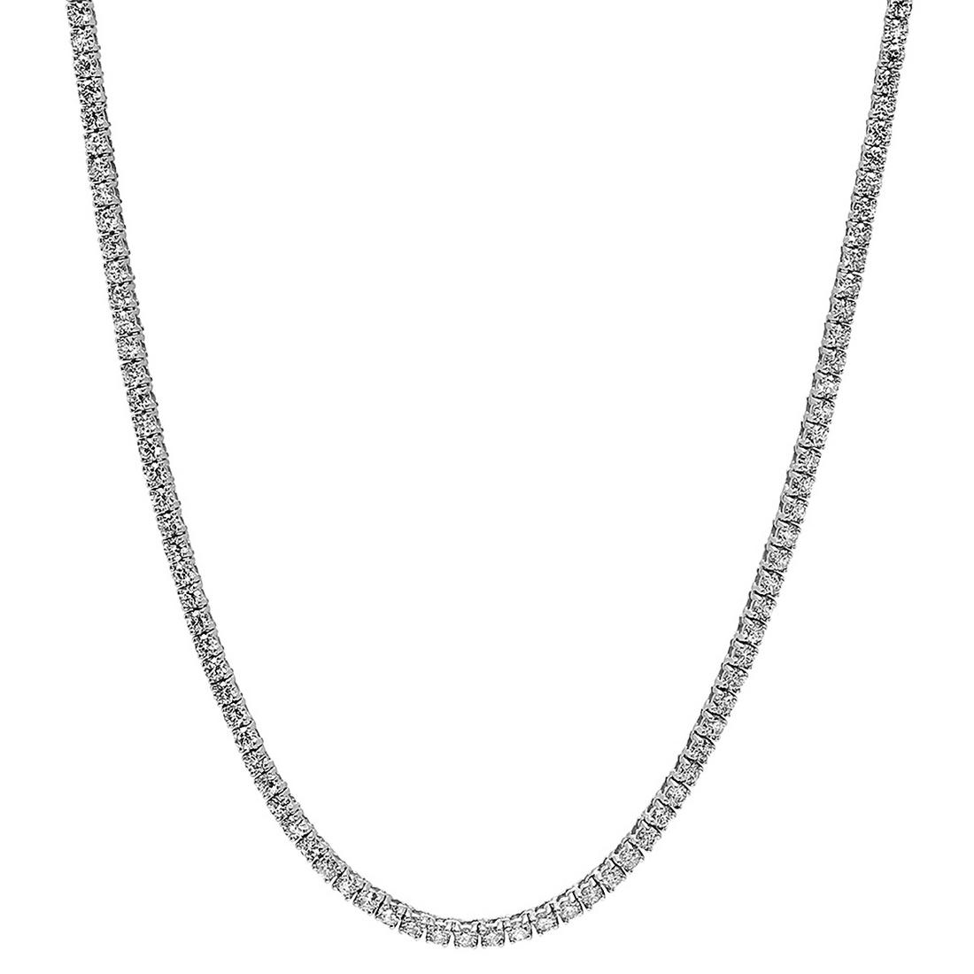 14K WHITE GOLD 6.07CT DIAMOND NECKLACE (1 of 2)