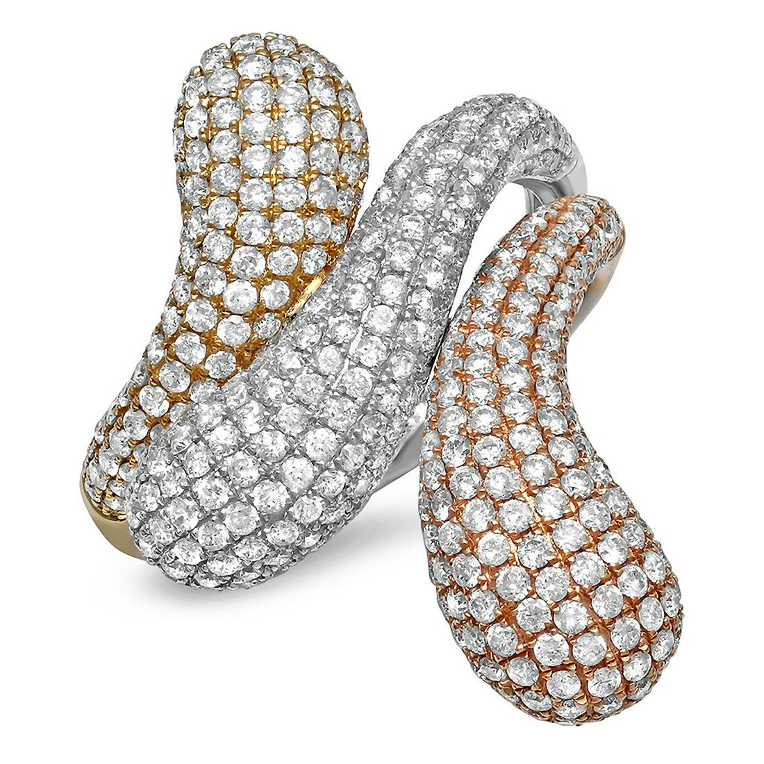 18K MULTI TONE 2.30CT DIAMOND RING (1 of 3)