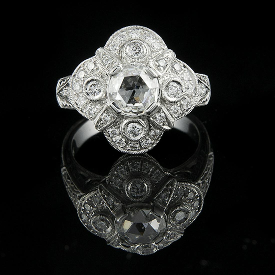 18K WHITE GOLD 1.44CT DIAMOND RING (1 of 5)