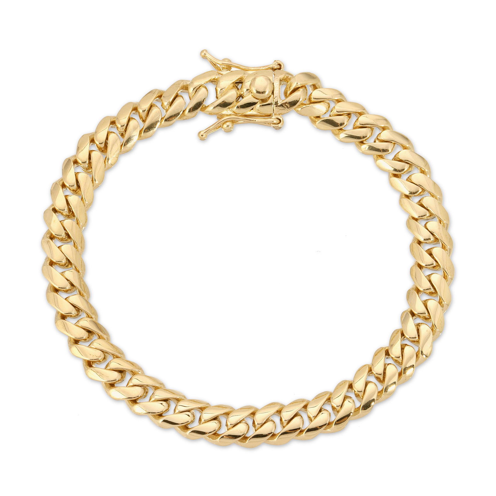 14K SOLID GOLD 13MM CUBAN LINK BRACELET (8.5INCH) (1 of 1)