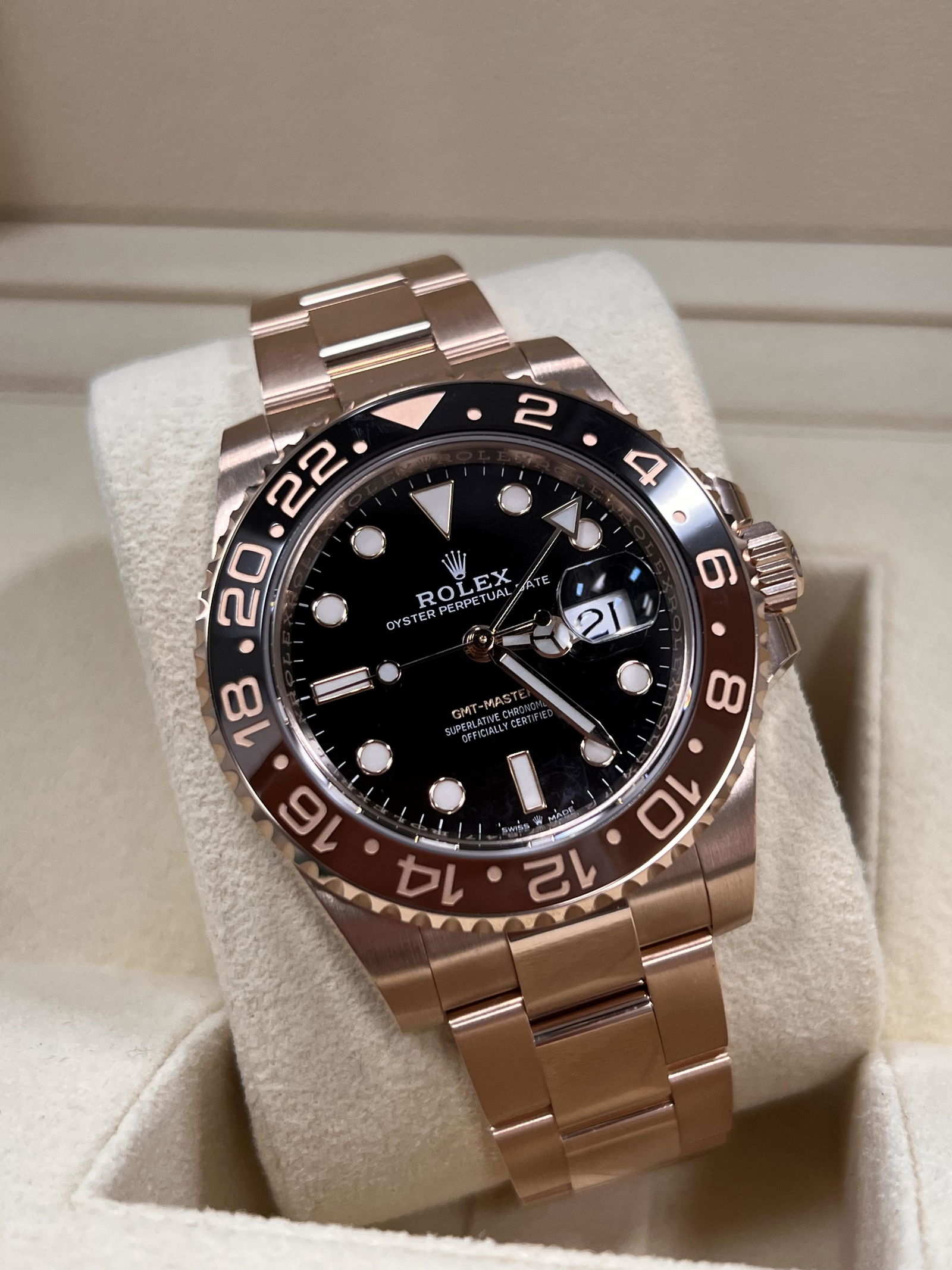 2022 Rolex GMT master 2 box and card brand new rose gold (1 of 2)