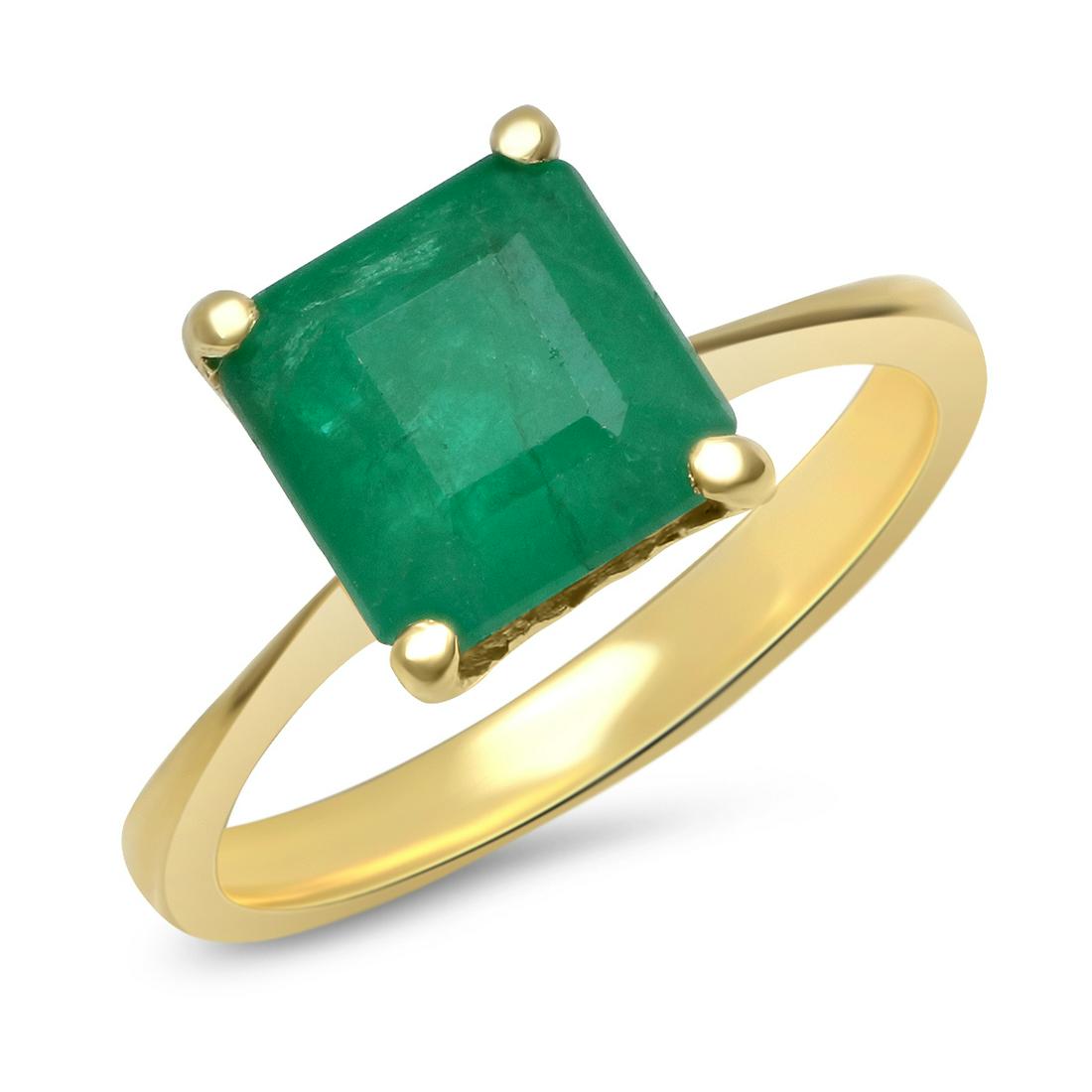14K YELLOW GOLD 3.00CT EMERALD RING (1 of 2)