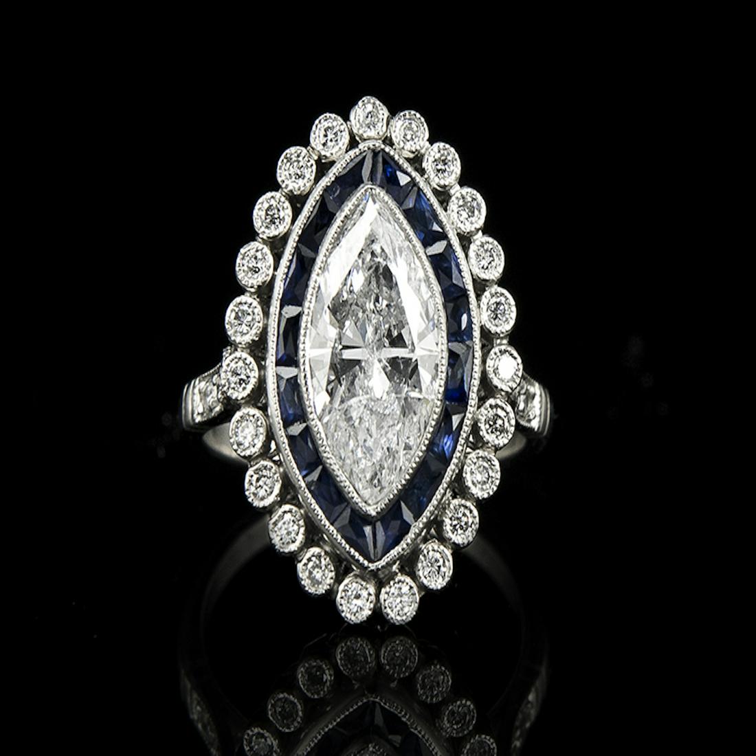 18K WHITE GOLD 2.02CT DIAMOND RING (1 of 5)