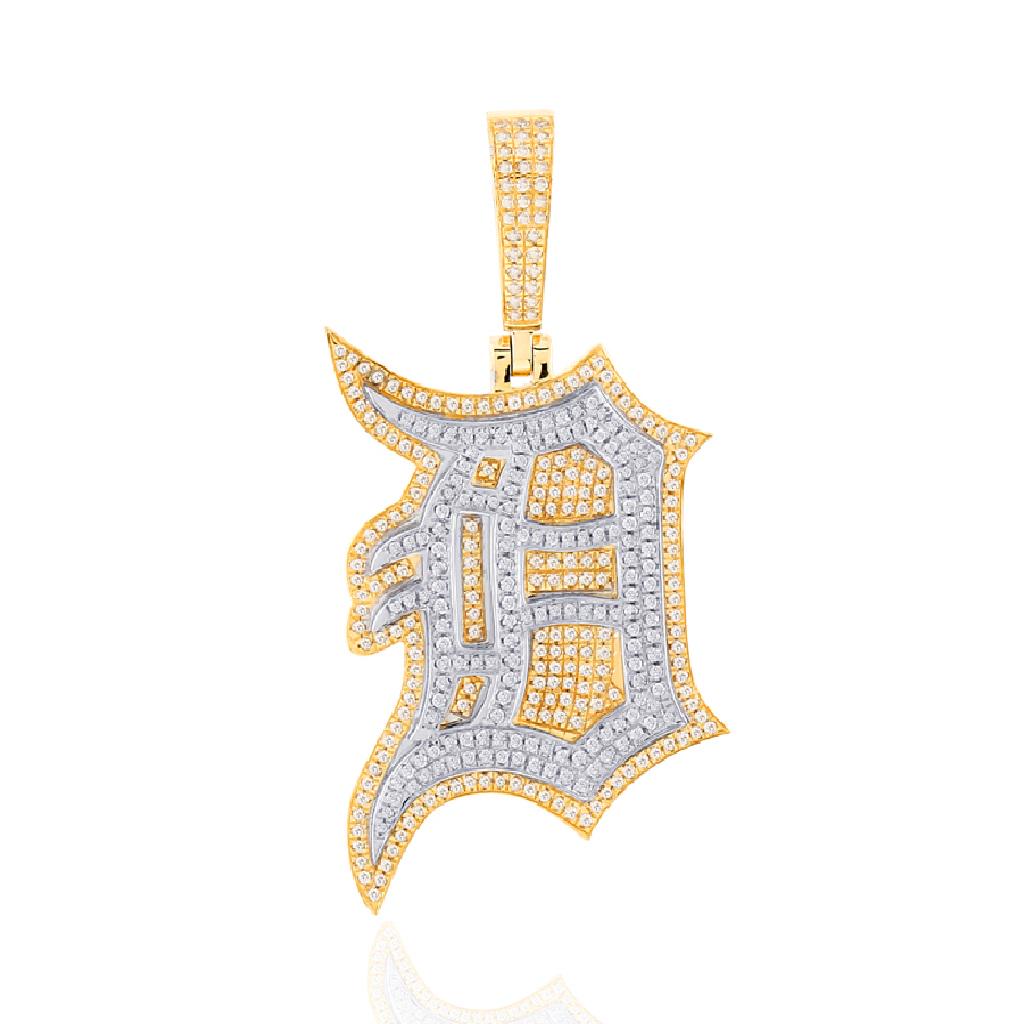14K TWO TONE 1.33CT DIAMOND PENDANT (1 of 1)