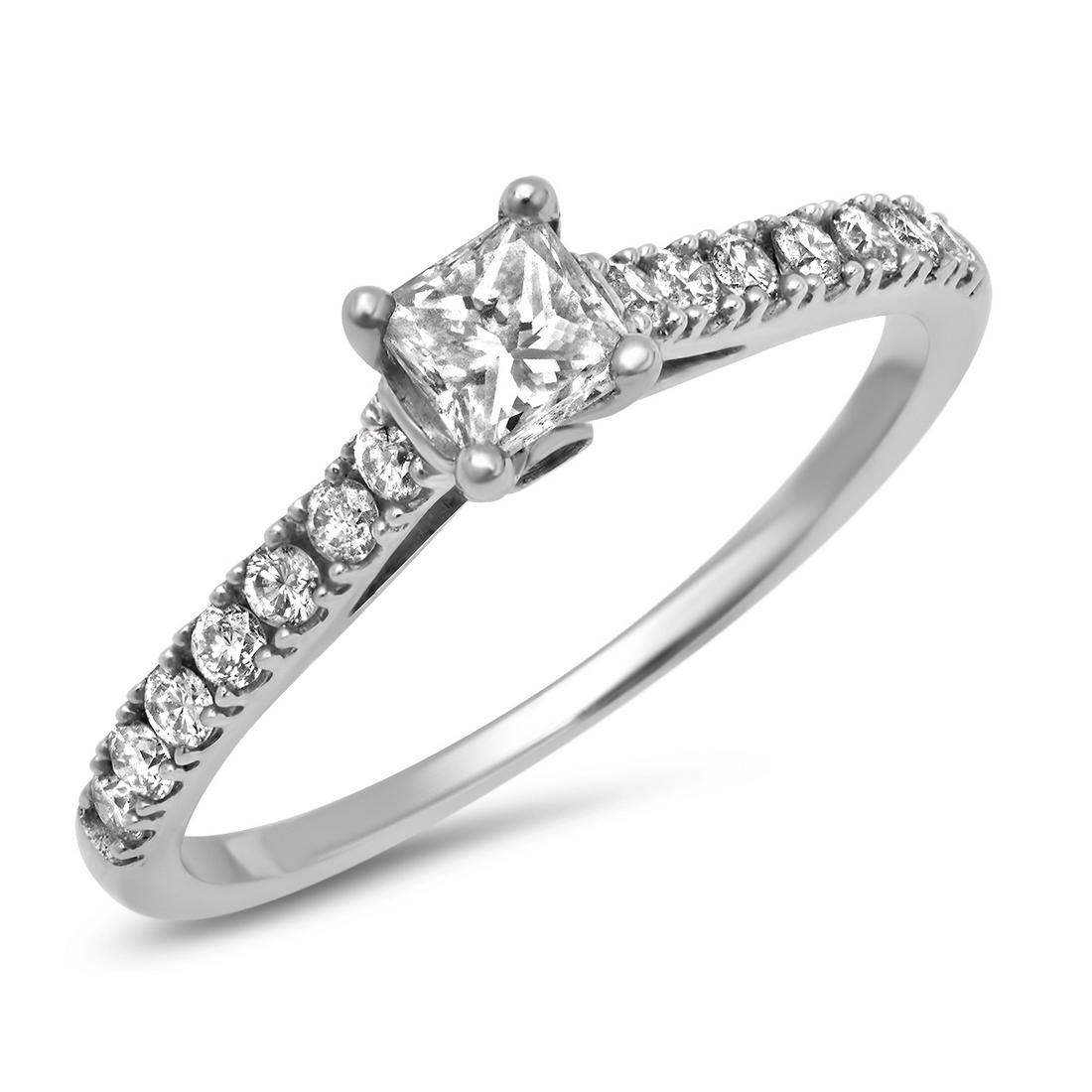 14K WHITE GOLD 0.85CT DIAMOND RING (1 of 2)