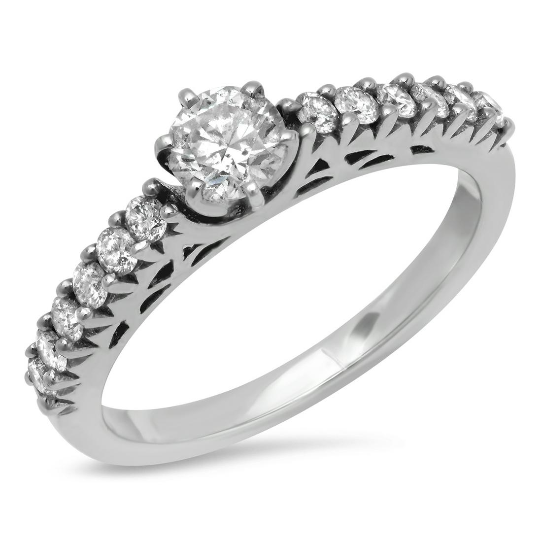 14K WHITE GOLD 1.05CT DIAMOND RING (1 of 2)