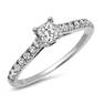 14K WHITE GOLD 0.85CT DIAMOND RING