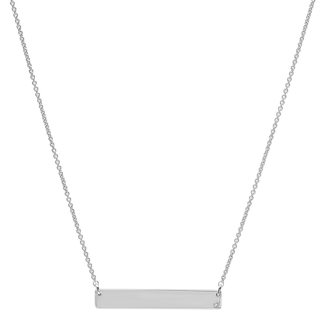 14K WHITE GOLD 0.10CT DIAMOND NECKLACE (1 of 1)