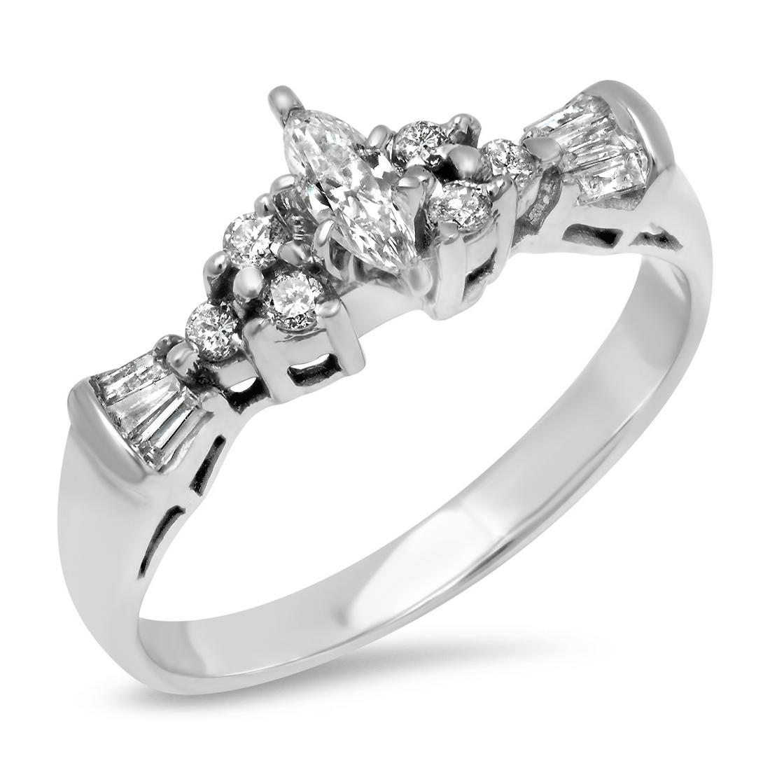 14K WHITE GOLD 0.75CT DIAMOND RING (1 of 2)