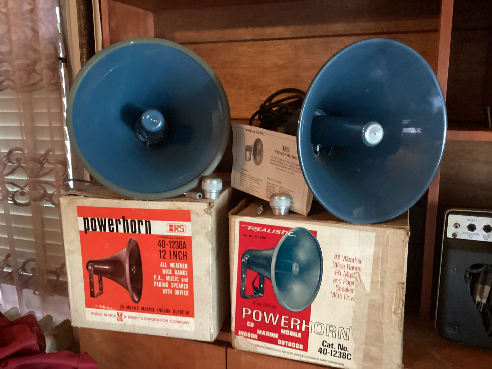 Two Realistic 12" Power Horns in original Boxes (1 of 1)