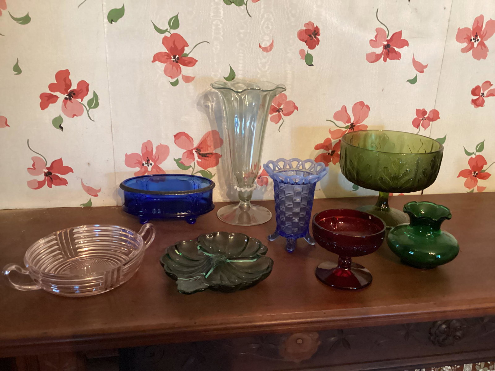 Lot of Colored Glass - Depression Glass and more (1 of 1)