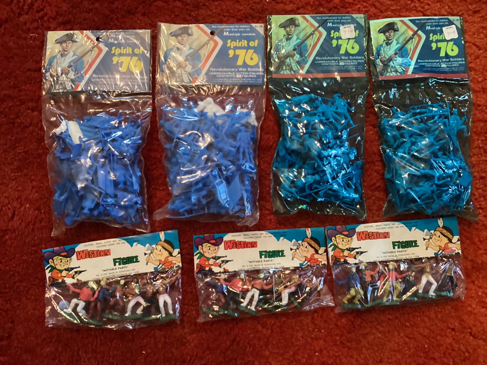 Sealed 1970's Western Figures and Revolutionary Soldiers (1 of 1)