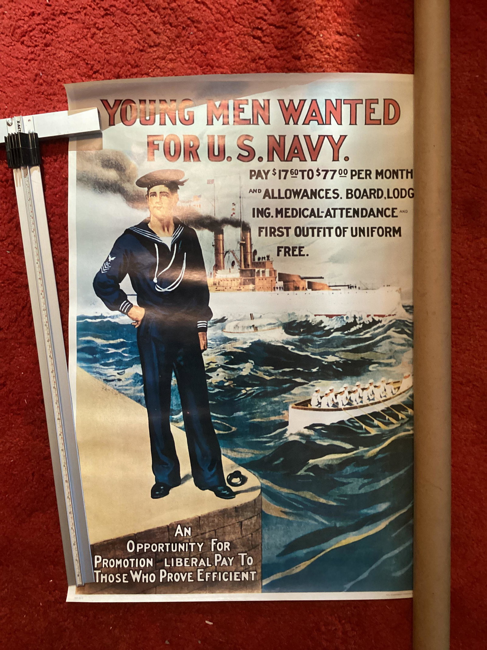 1974 US Navy Recruitment Poster 34"x24" (1 of 2)