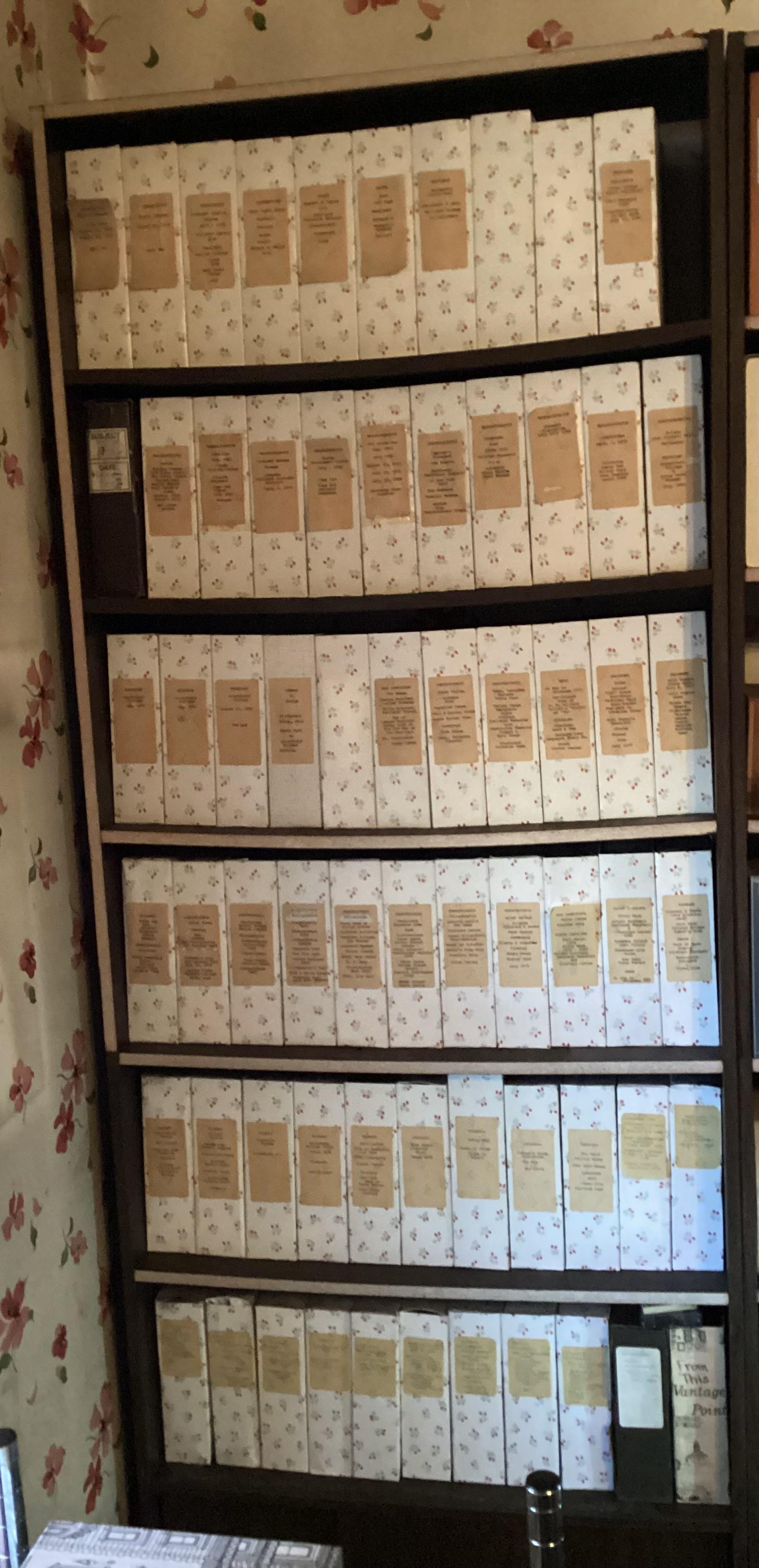 Six Shelves of Vintage Slides from Various States (1 of 1)