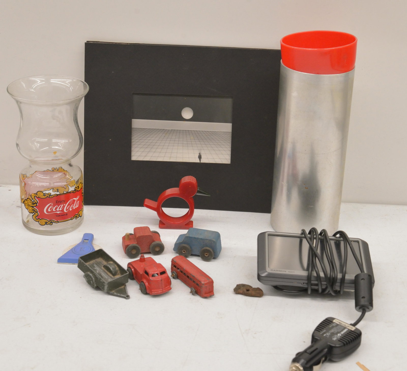 Garmin Nuvi GPS, Coca-Cola Glass, Vintage Cast Iron and Wood Toys, and more (1 of 1)