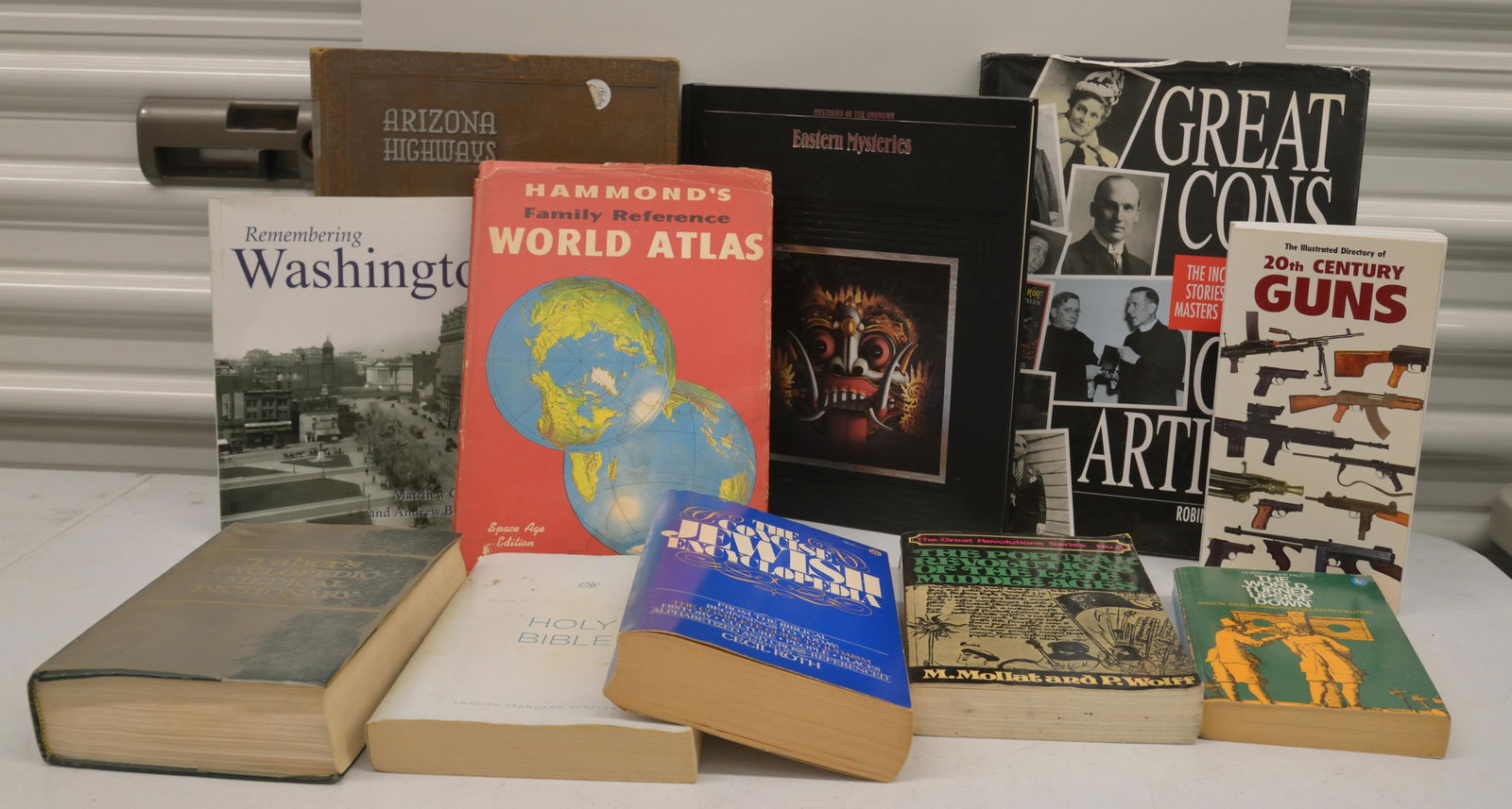 Large Collection of Books Including Hammonds World Atlas (1 of 1)