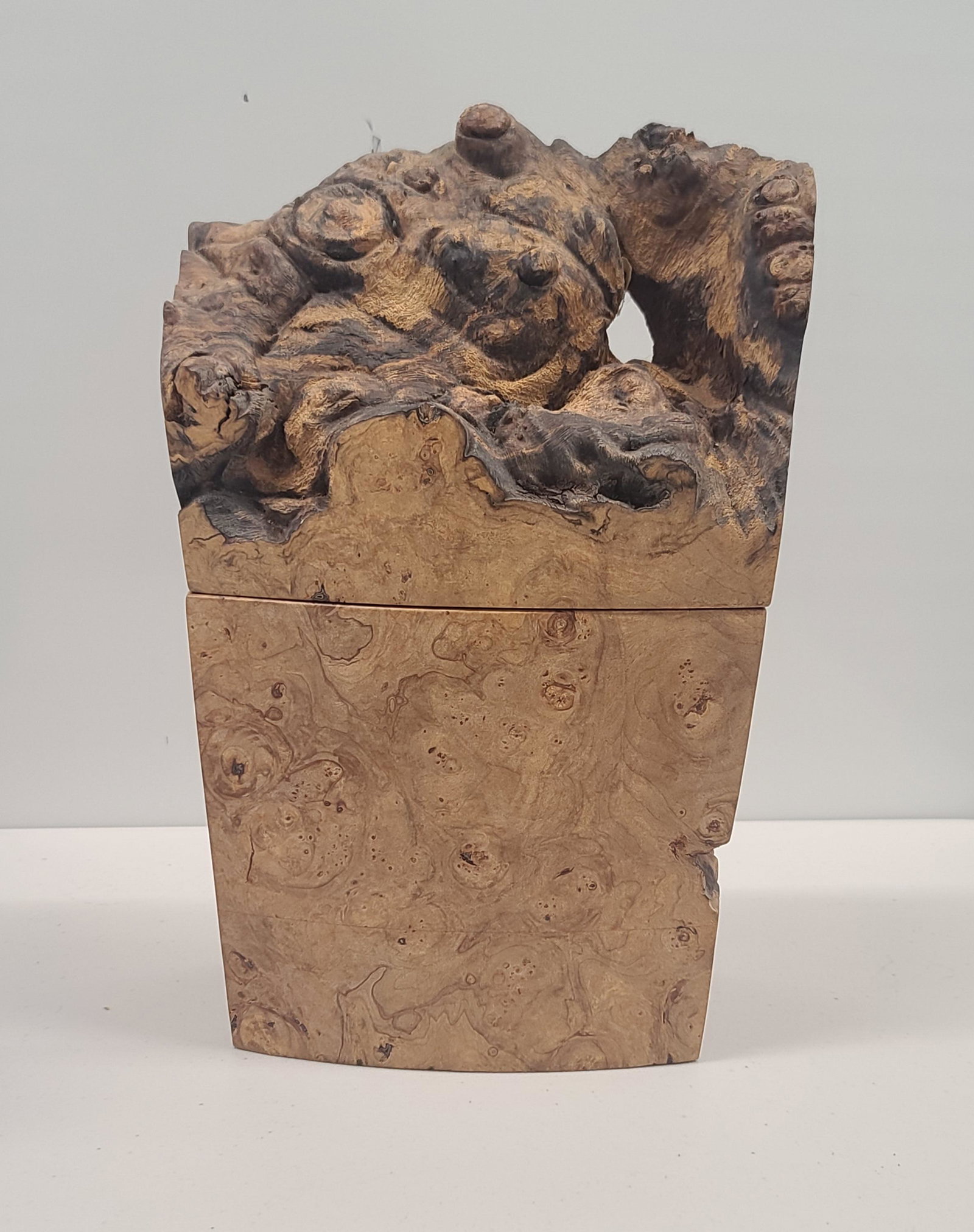 Michael Elkan Studio Handcrafter Burl Wood Box (1 of 3)