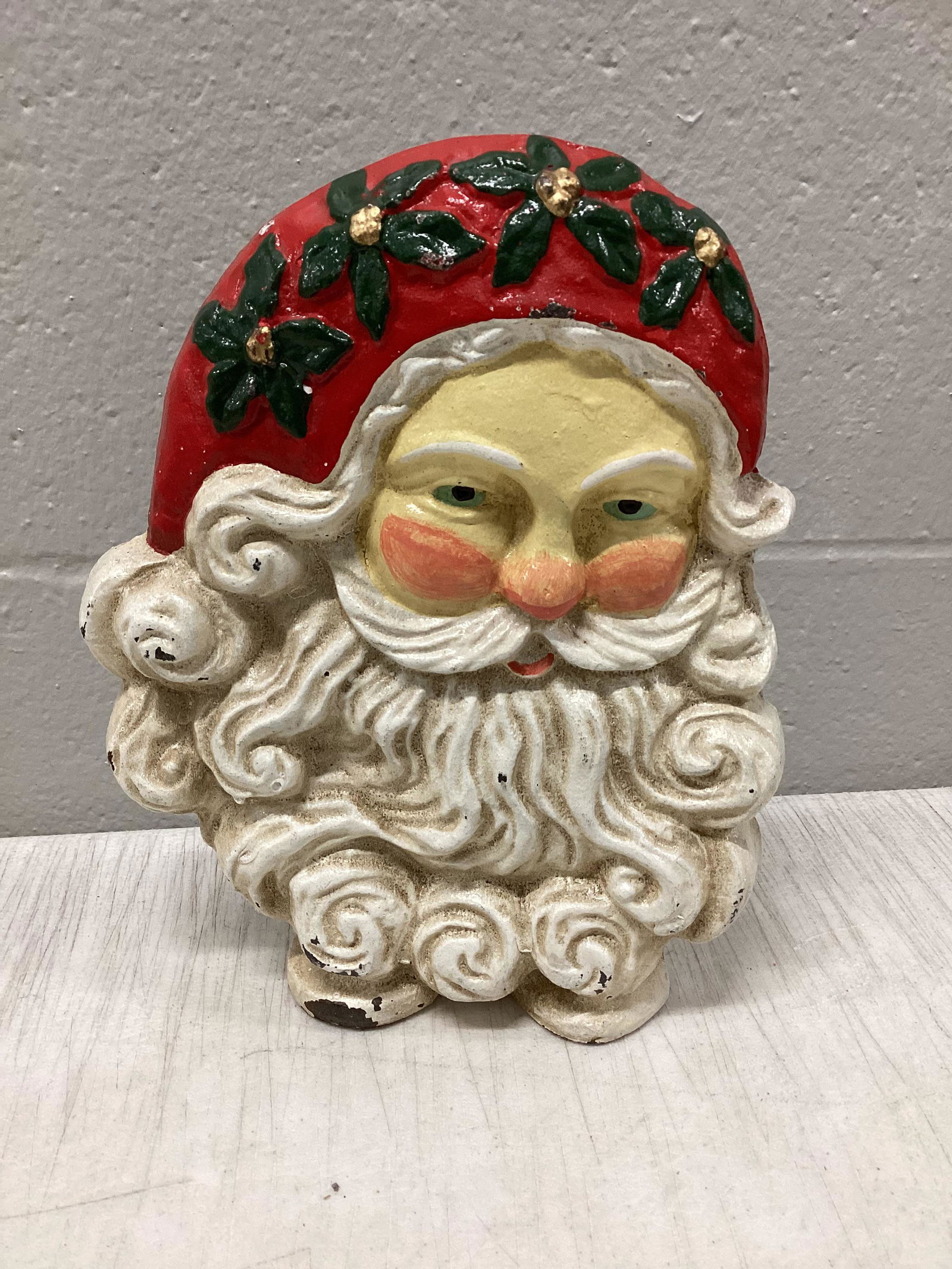 Cast Iron Santa Doorstop: 8.25"