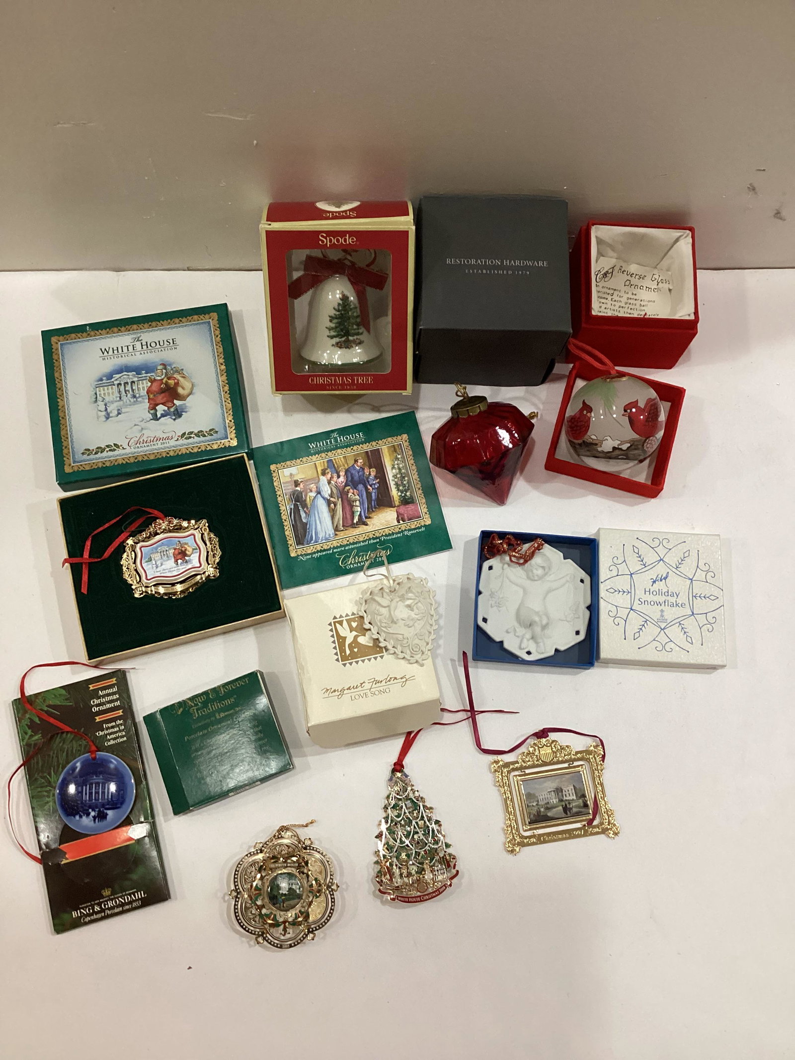 Restoration Hardware, White House, Spode and other Ornaments: some new in box
