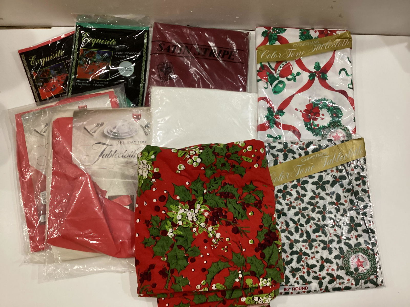 Lot of NOS Tablecloths, Tablecloth liners and more: Various Sizes